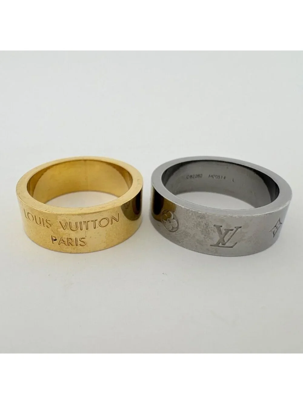 Louis Vuitton Ring LV Instinct Set Metal Gold Dark Silver